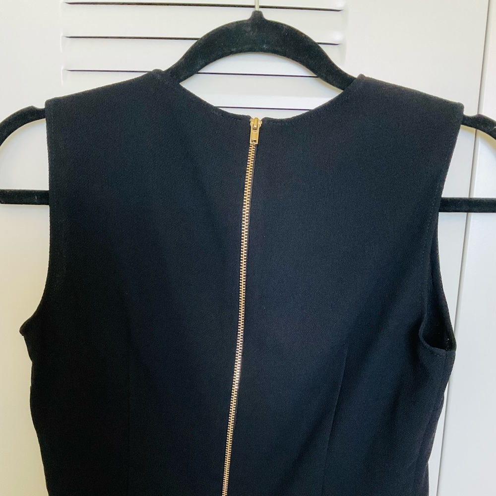 NWT Zara Black Crop Top with Gold Zipper detail - Picture 9 of 13
